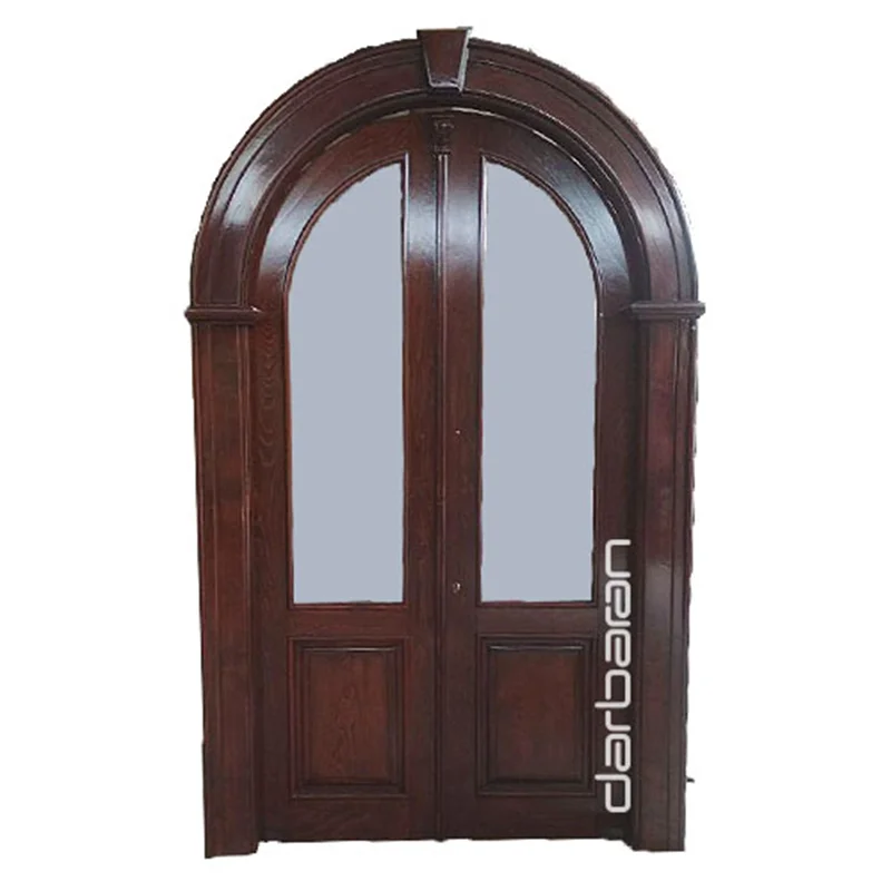 درب تمام چوبی ورودی لابی - طرح 20 (همراه با رنگ و نصب) متری